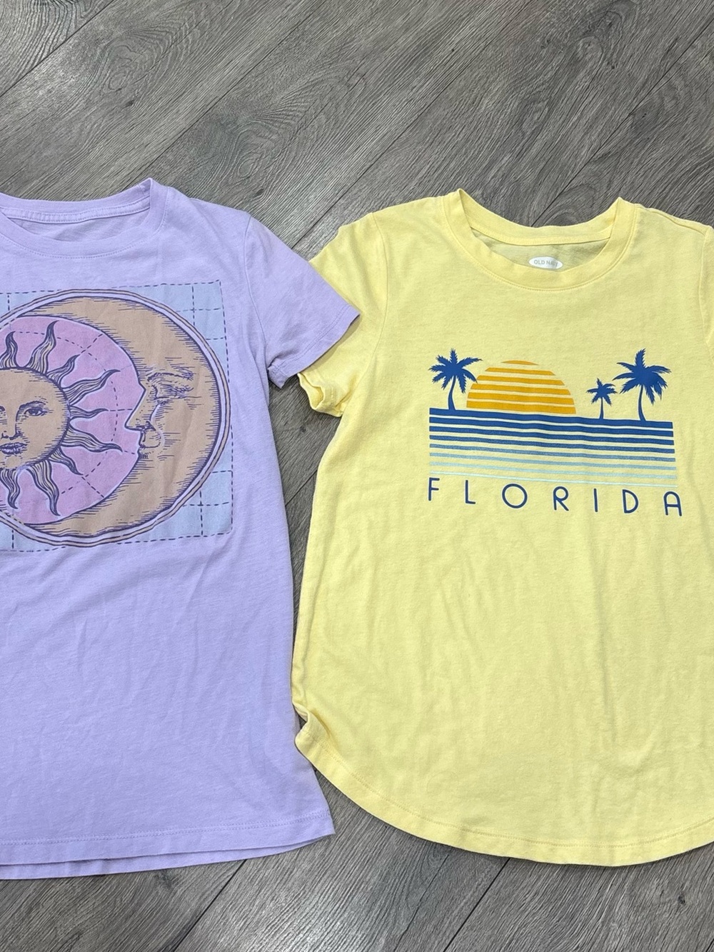 Old Navy Yellow Florida Graphic Tee & Free State Tee
